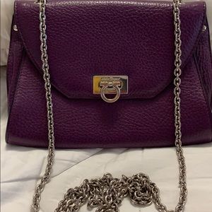 Salvatore ferragamo crossbody . With chain Silver hardware.